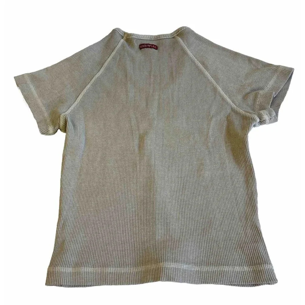 Hard Tail Womens Ribbed Cardigan Sweater Set Khaki Beige V Neck Sz Small READ - Picture 4 of 16